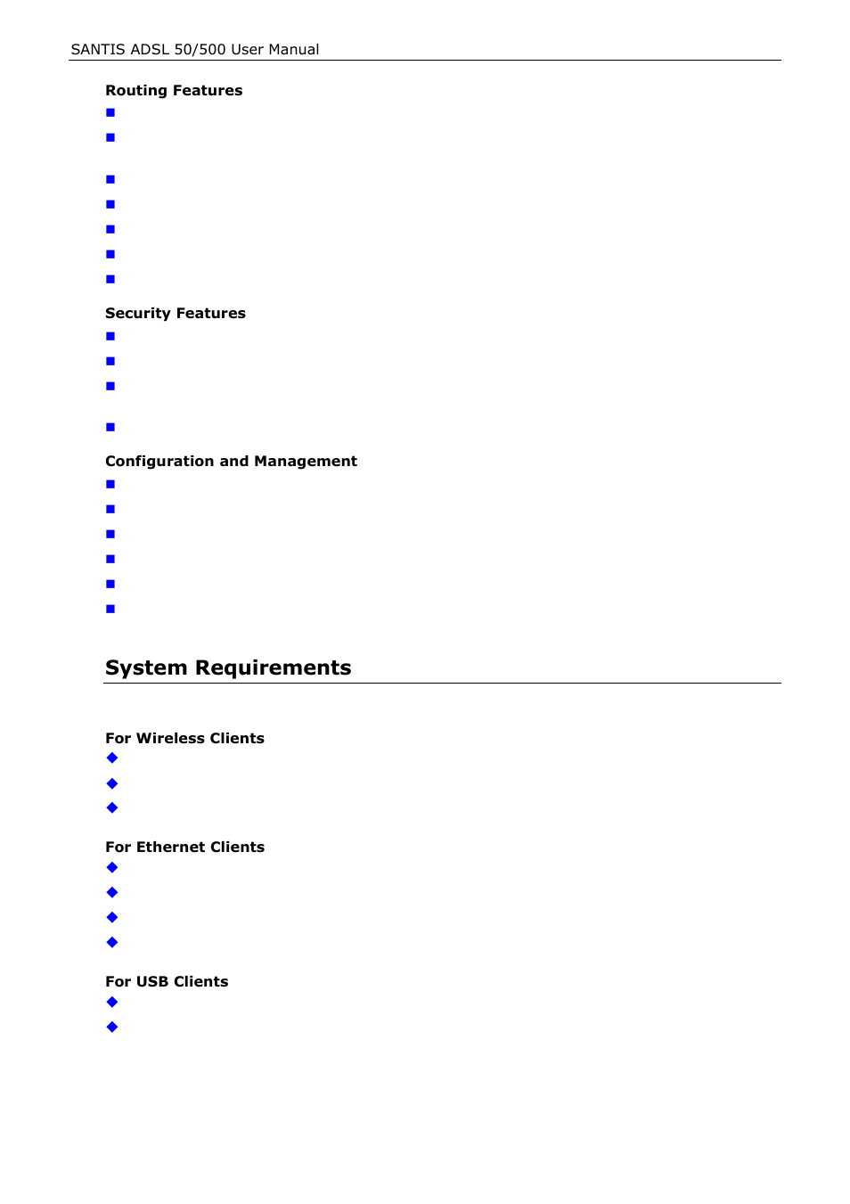 System requirements | Siemens ADSL 500 User Manual | Page 6 / 78