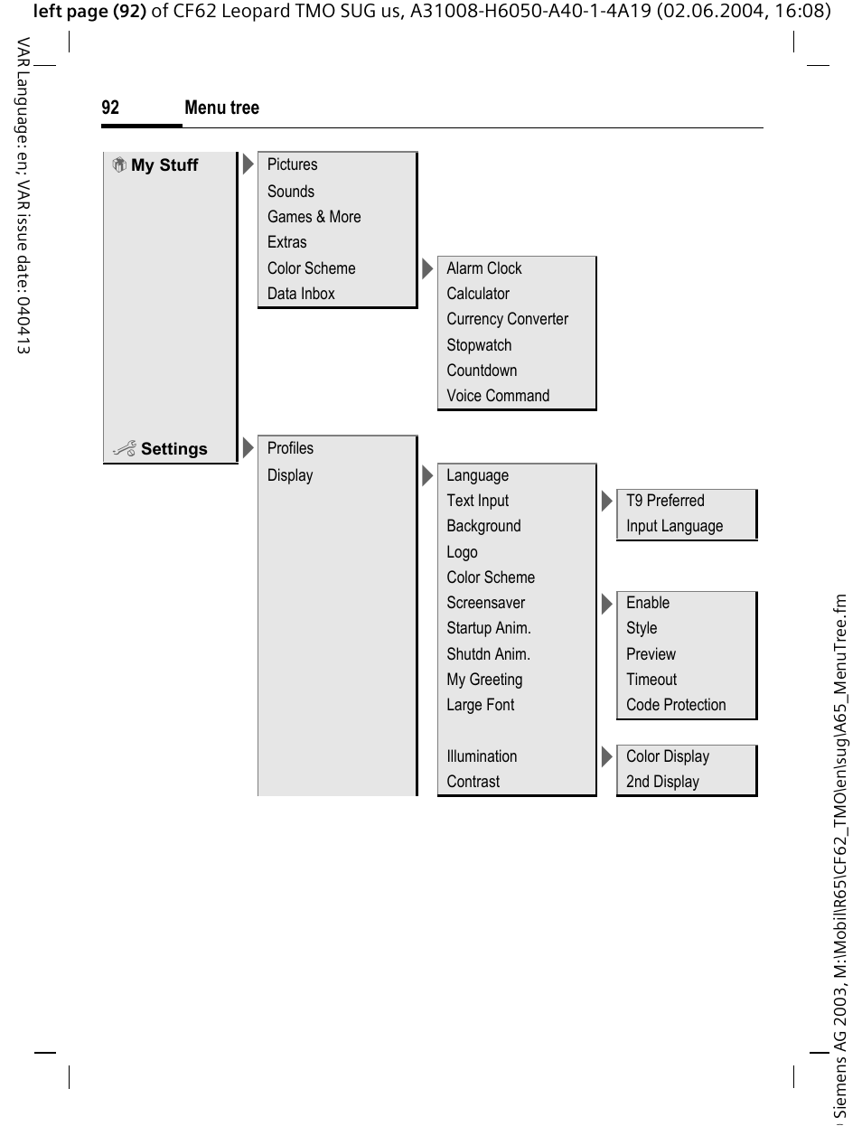 Siemens Mobile User Manual | Page 92 / 99