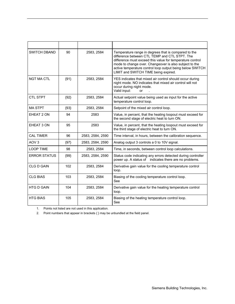 Siemens BACNET 125-699 User Manual | Page 34 / 43