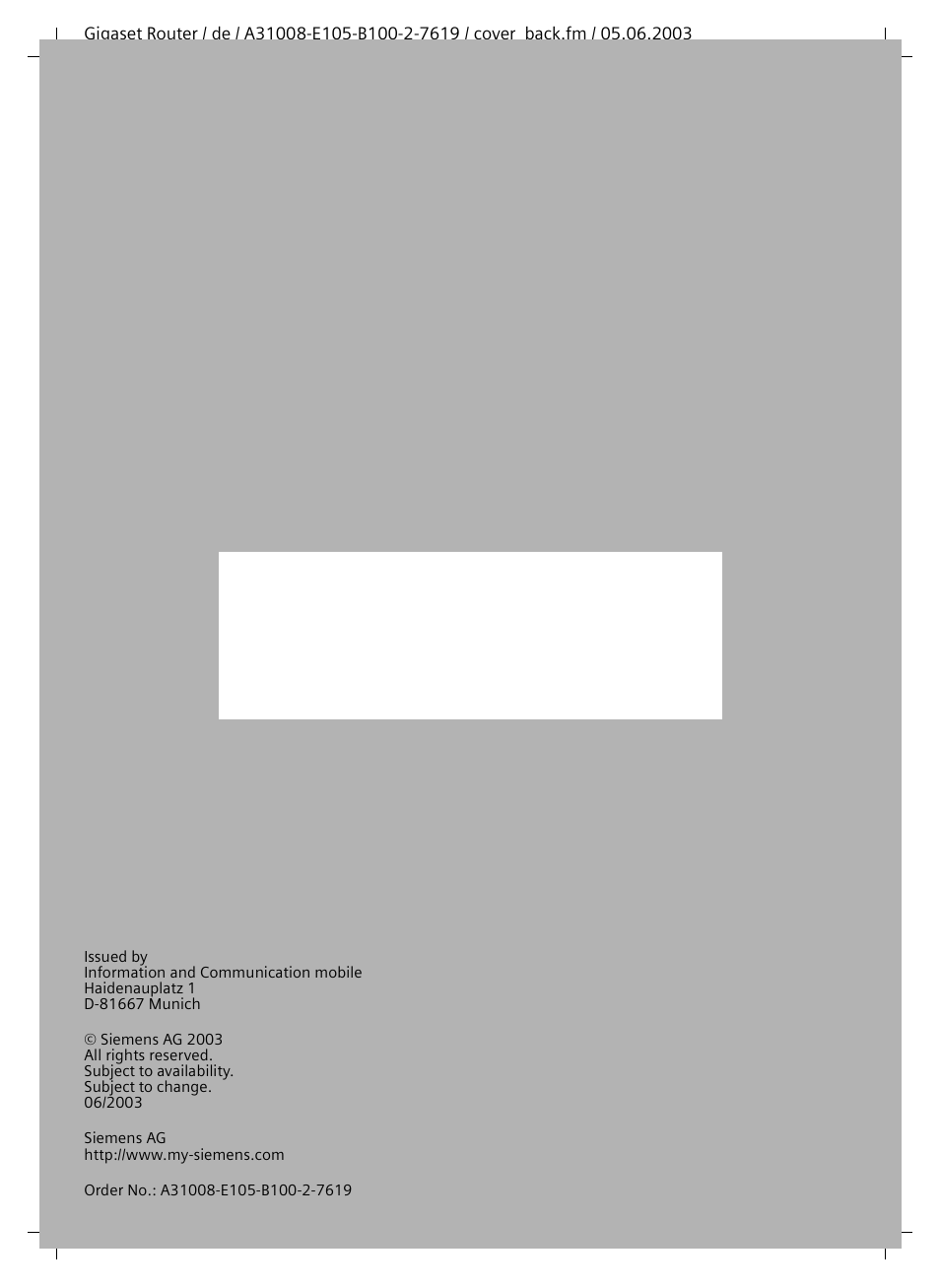 Siemens SE105 User Manual | Page 115 / 115