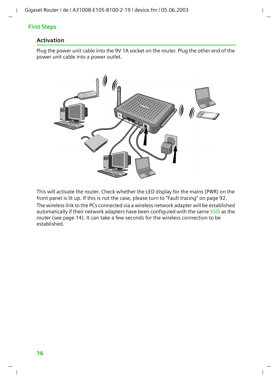 Activation | Siemens SE105 User Manual | Page 17 / 115