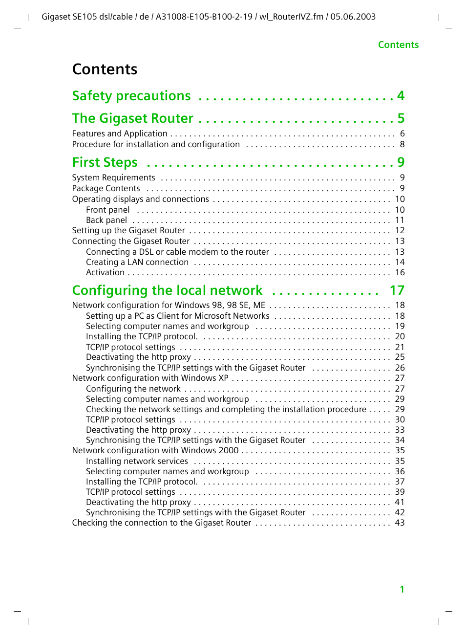 Siemens SE105 User Manual | Page 2 / 115