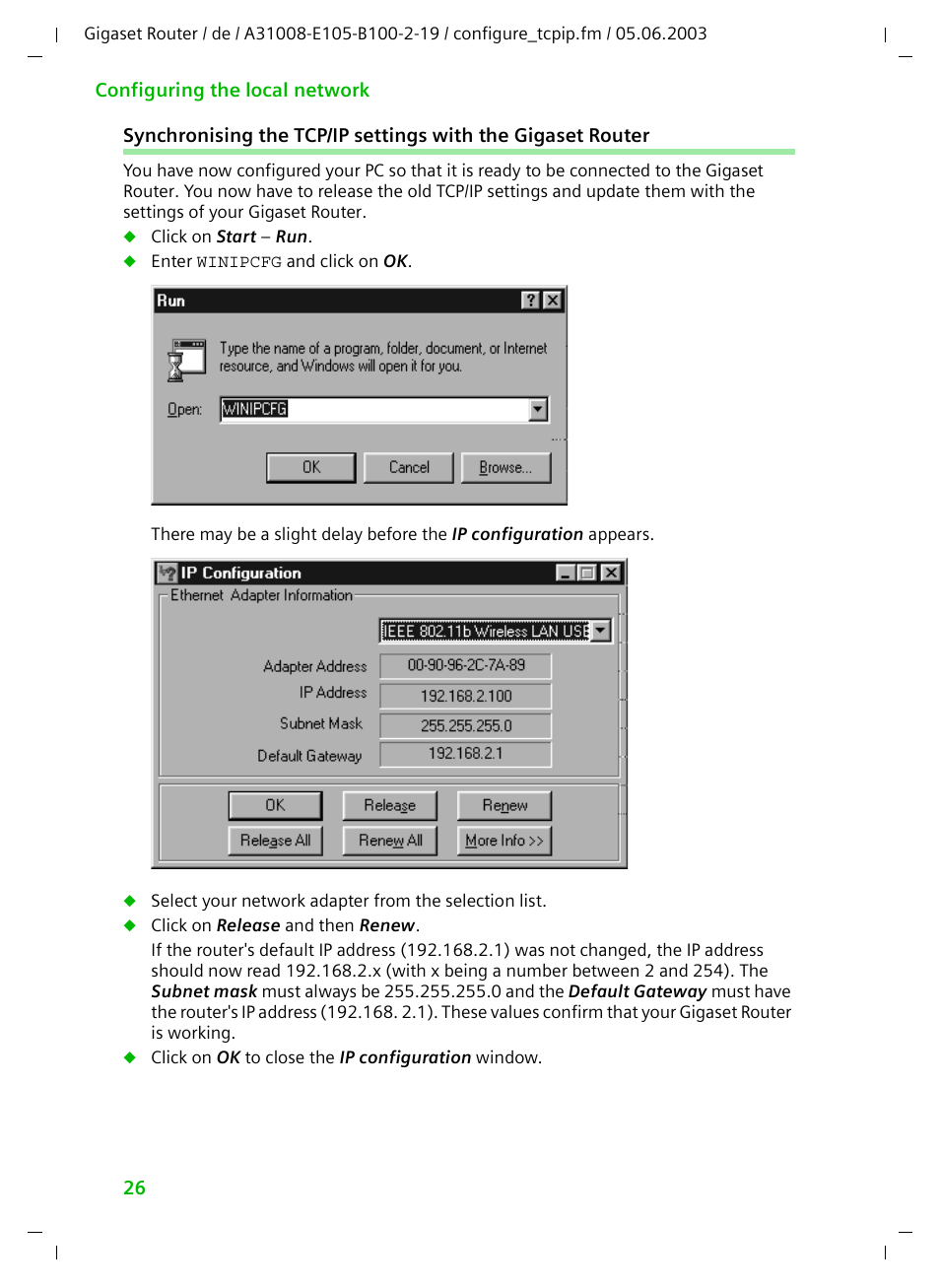 Siemens SE105 User Manual | Page 27 / 115