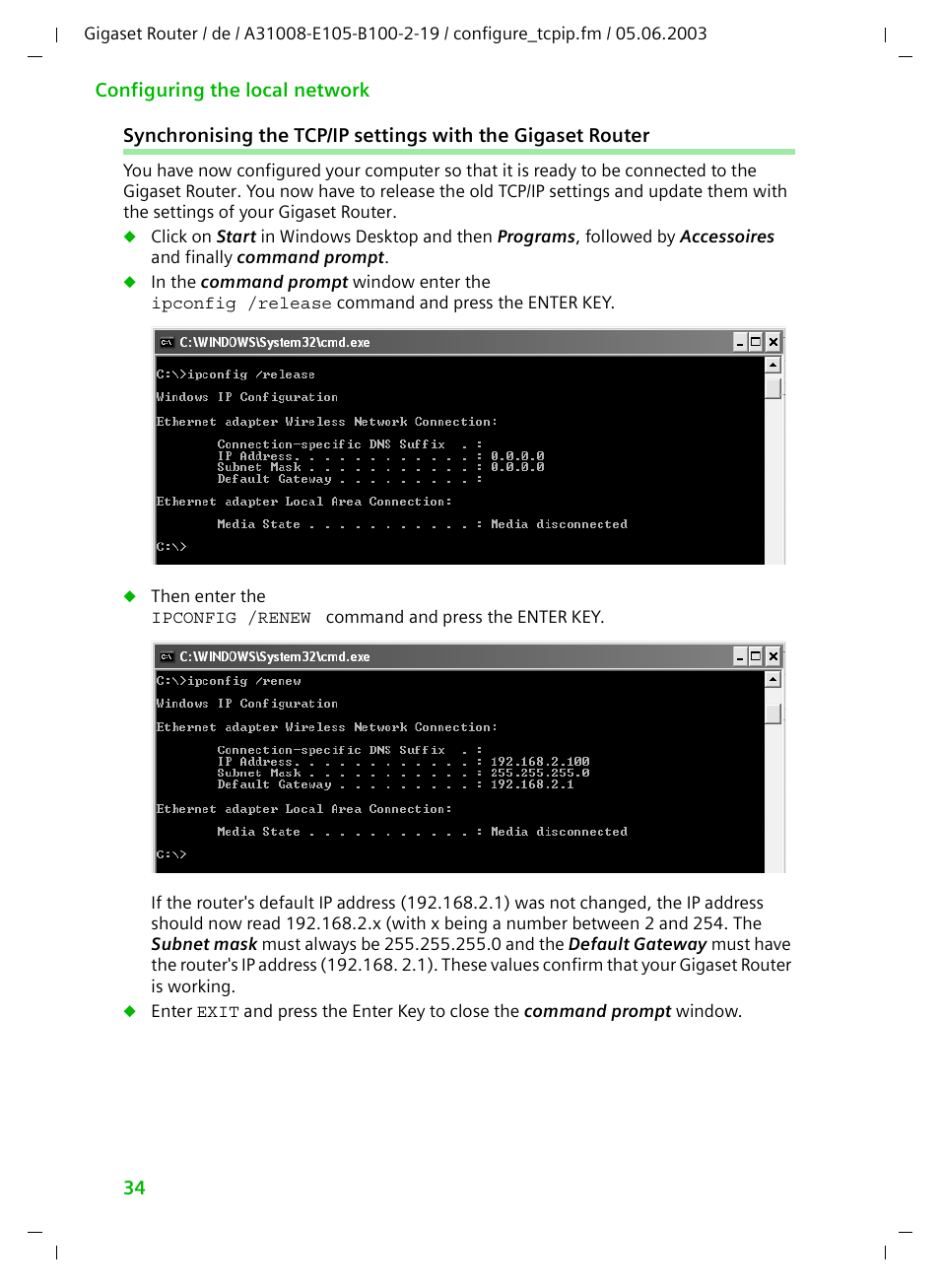 Siemens SE105 User Manual | Page 35 / 115