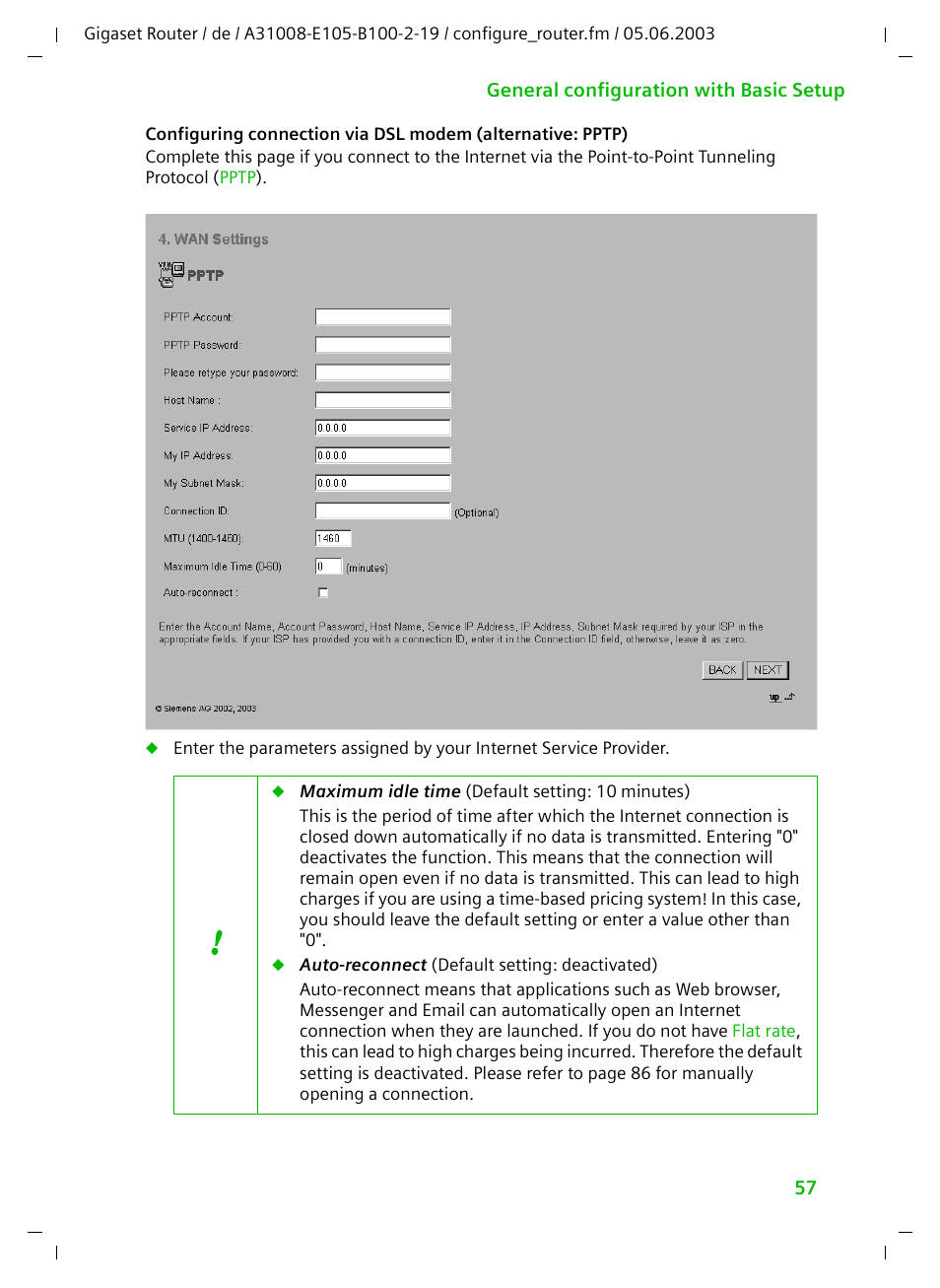 Siemens SE105 User Manual | Page 58 / 115