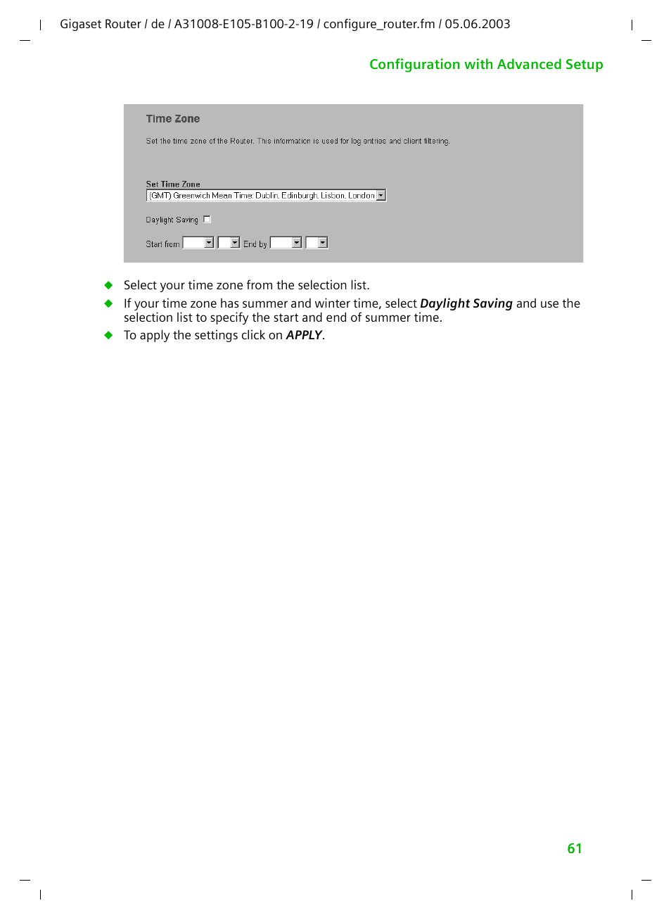 Siemens SE105 User Manual | Page 62 / 115