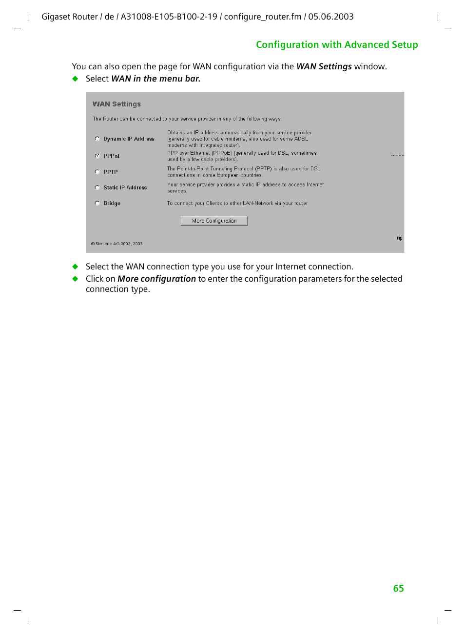 Siemens SE105 User Manual | Page 66 / 115