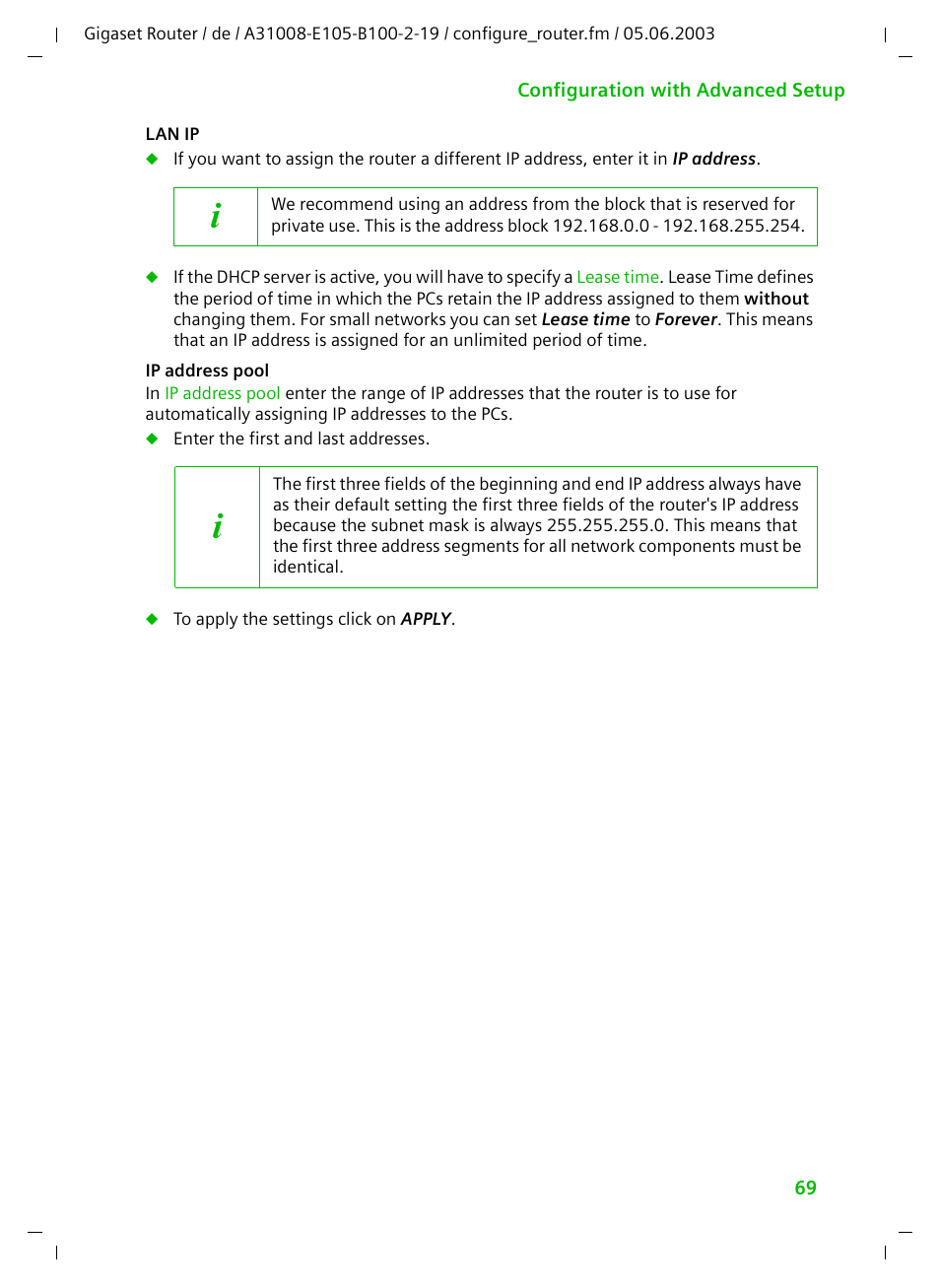 Siemens SE105 User Manual | Page 70 / 115