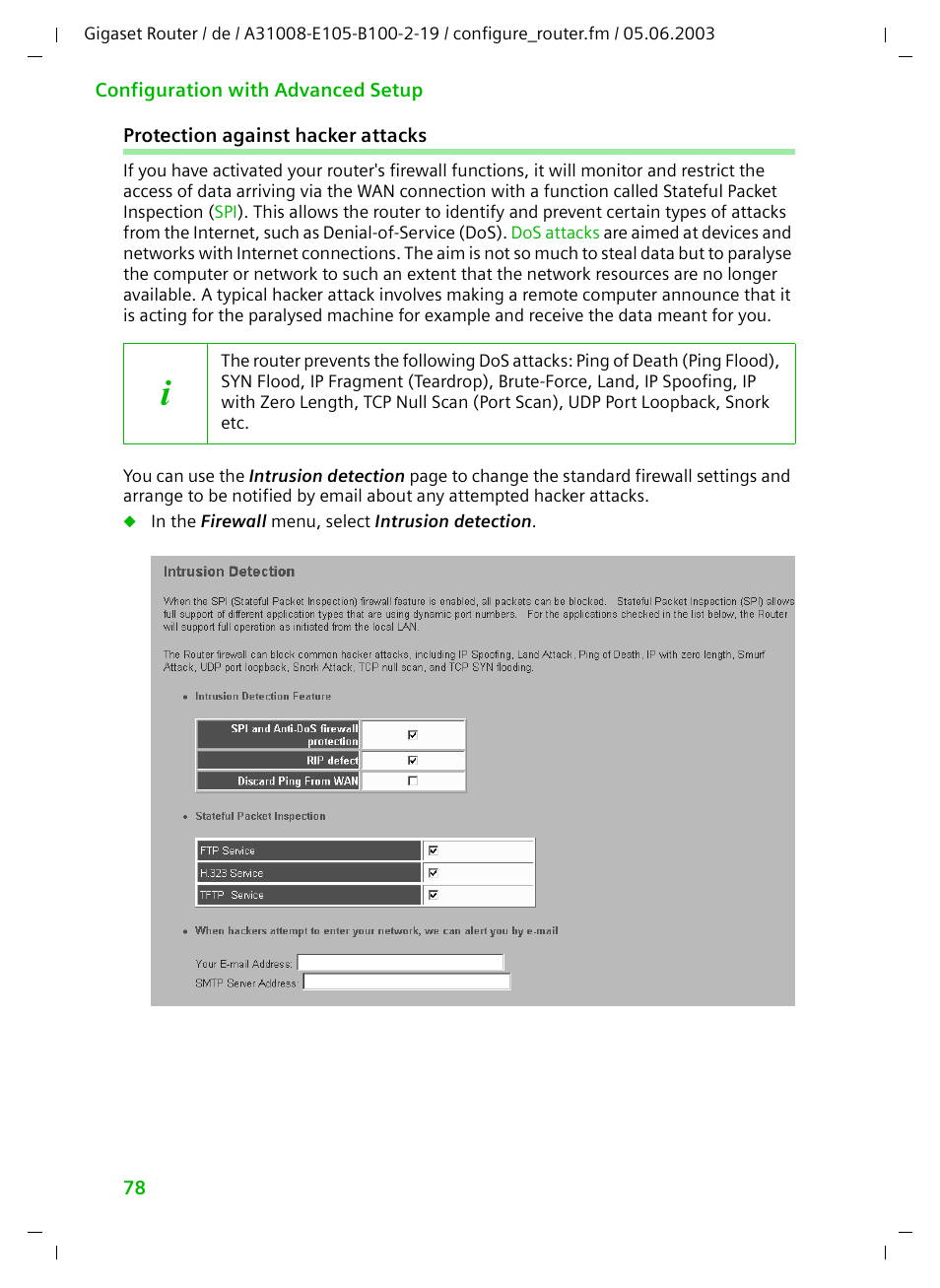 Protection against hacker attacks | Siemens SE105 User Manual | Page 79 / 115