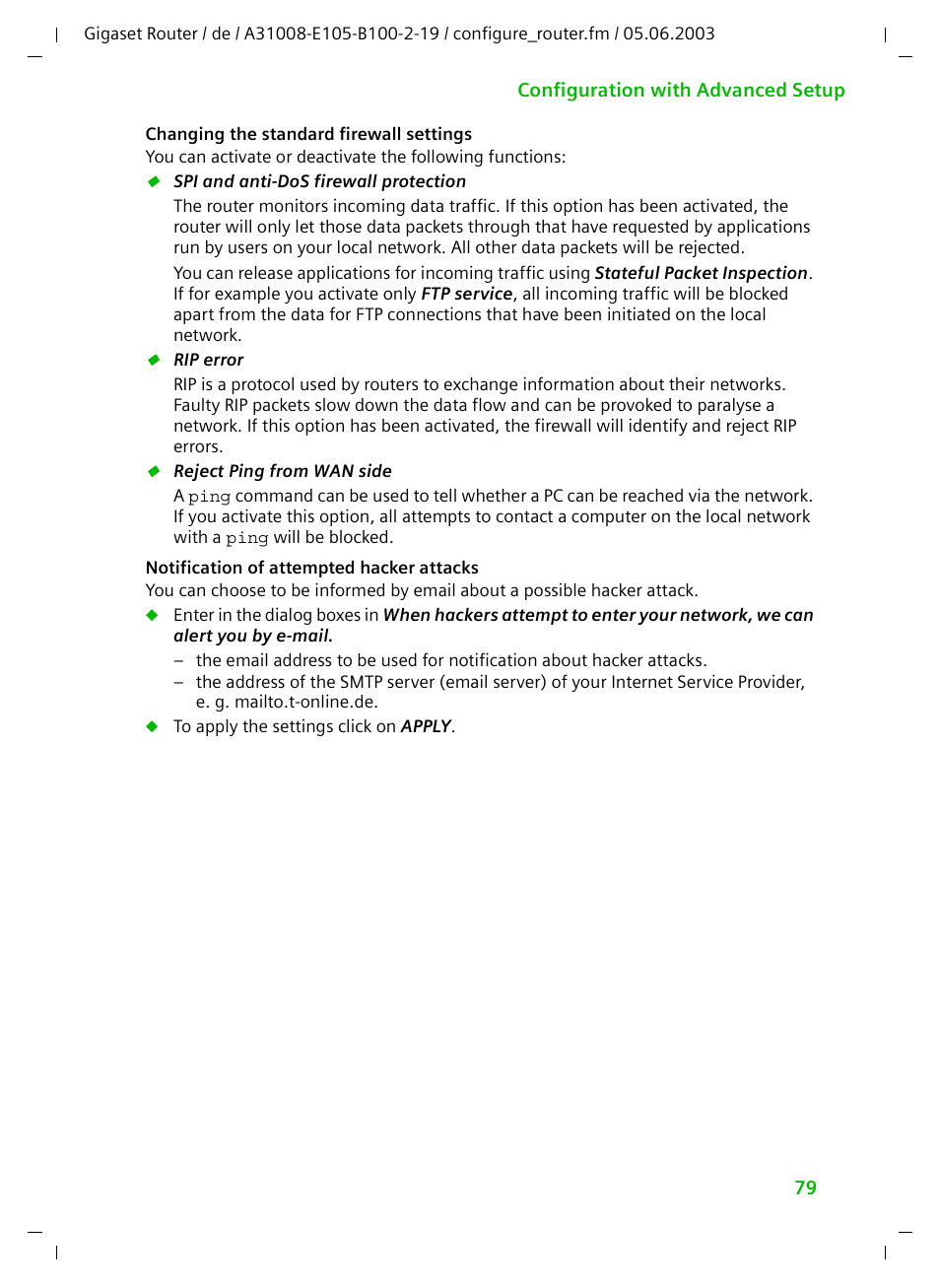 Siemens SE105 User Manual | Page 80 / 115