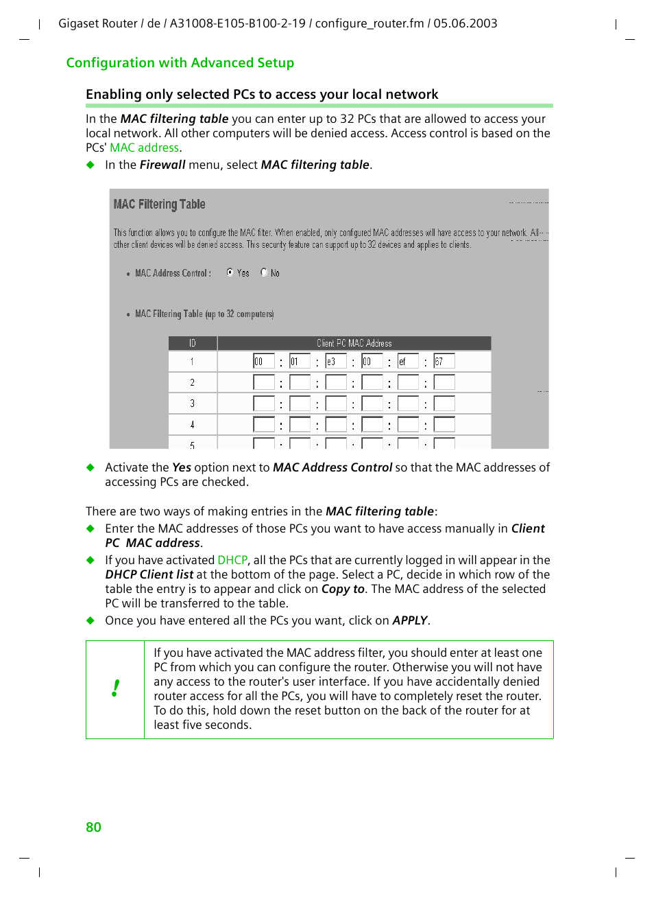 Siemens SE105 User Manual | Page 81 / 115