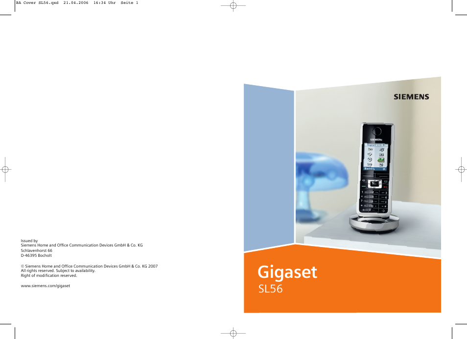 Siemens Gigaset SL56 User Manual | 37 pages