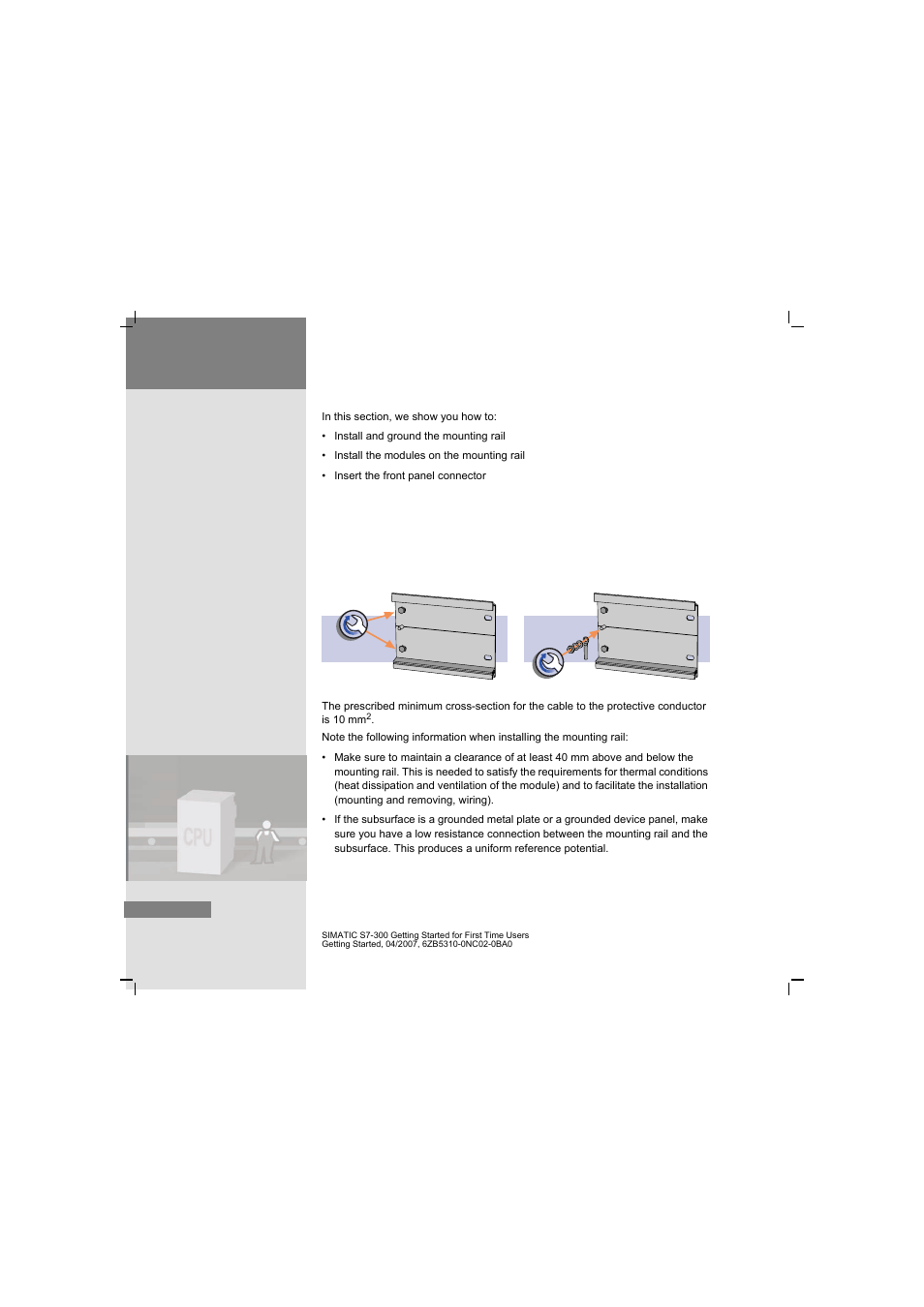 2 installing the components | Siemens SIMATIC S7-300 User Manual | Page 20 / 68