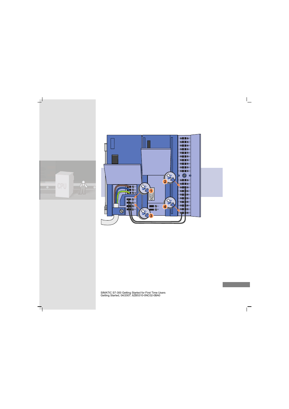 Wiring the motor, Connect the power supply for the digital inputs | Siemens SIMATIC S7-300 User Manual | Page 25 / 68