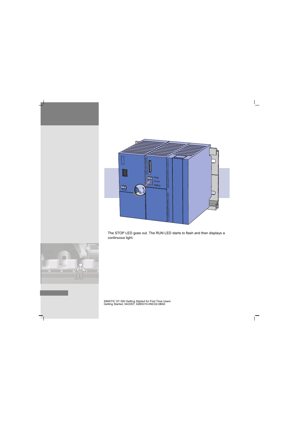 2 starting the test run | Siemens SIMATIC S7-300 User Manual | Page 56 / 68