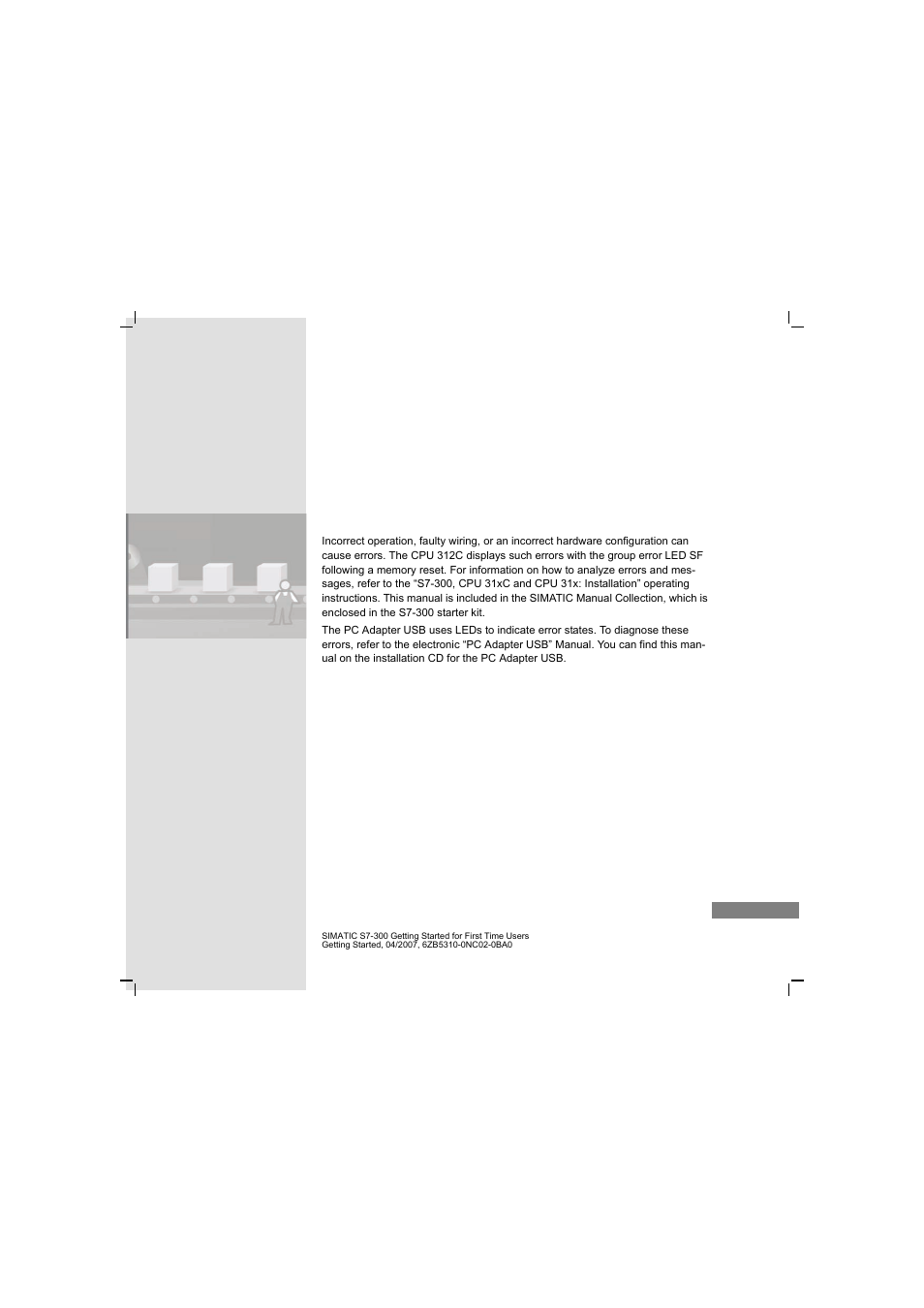 1 diagnostics / correction of errors | Siemens SIMATIC S7-300 User Manual | Page 63 / 68