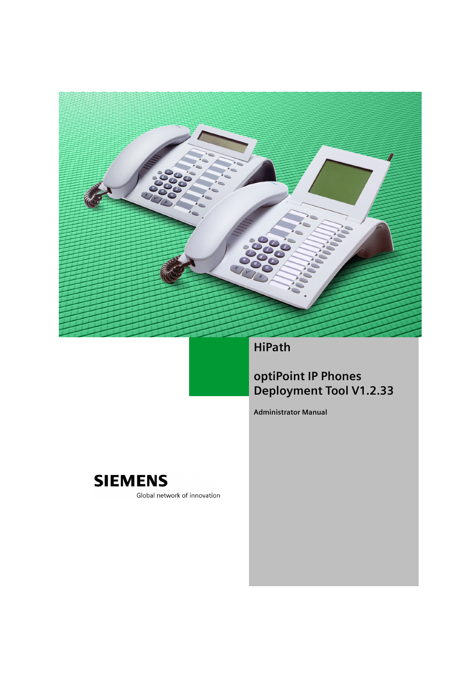 Siemens HIPATH V1.2.33 User Manual | 92 pages