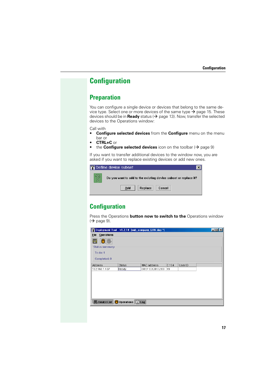 Configuration, Preparation, Preparation configuration | Siemens HIPATH V1.2.33 User Manual | Page 17 / 92