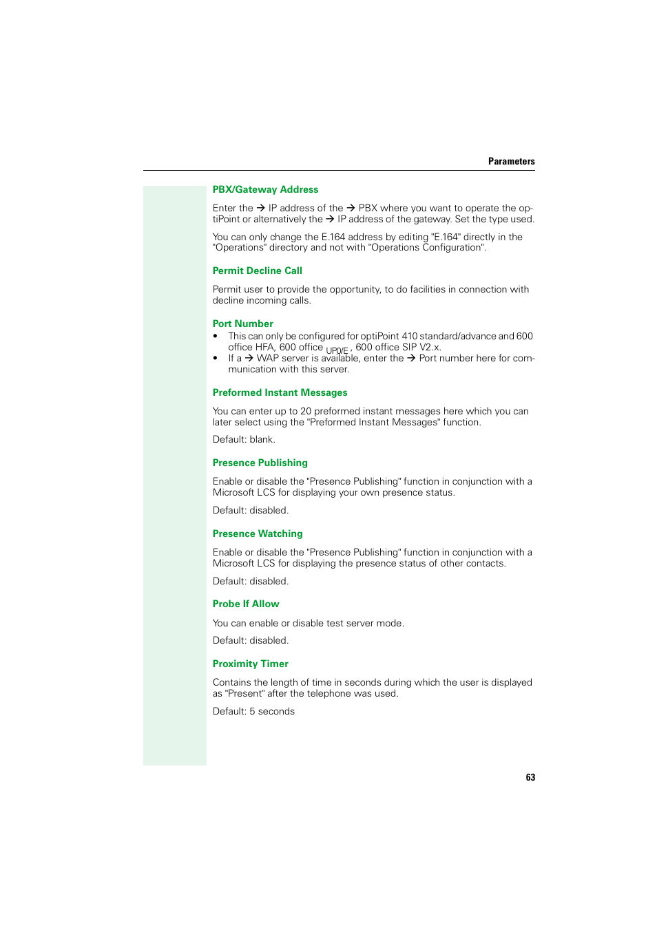 Siemens HIPATH V1.2.33 User Manual | Page 63 / 92