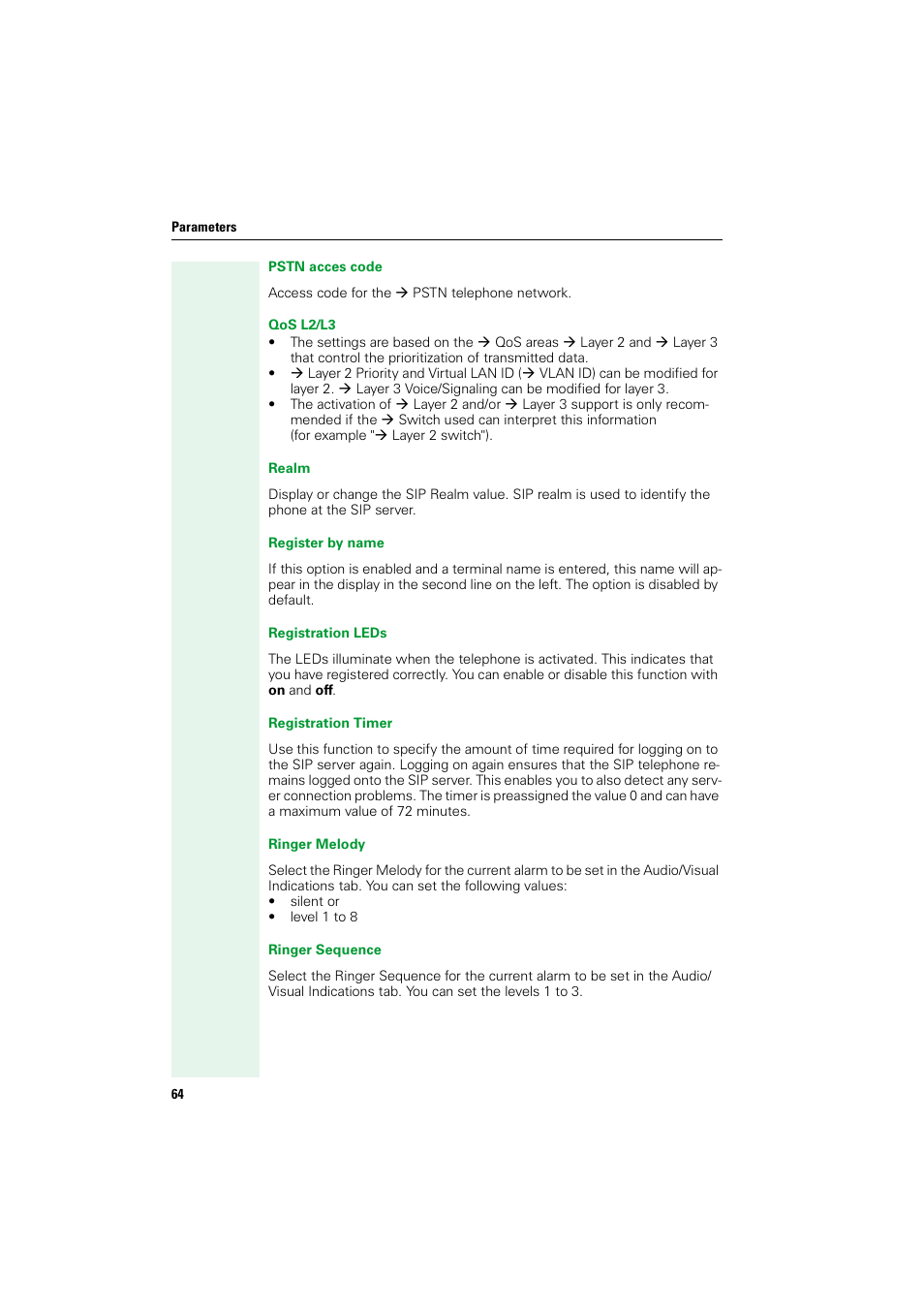 Æ qos l2/l3) | Siemens HIPATH V1.2.33 User Manual | Page 64 / 92