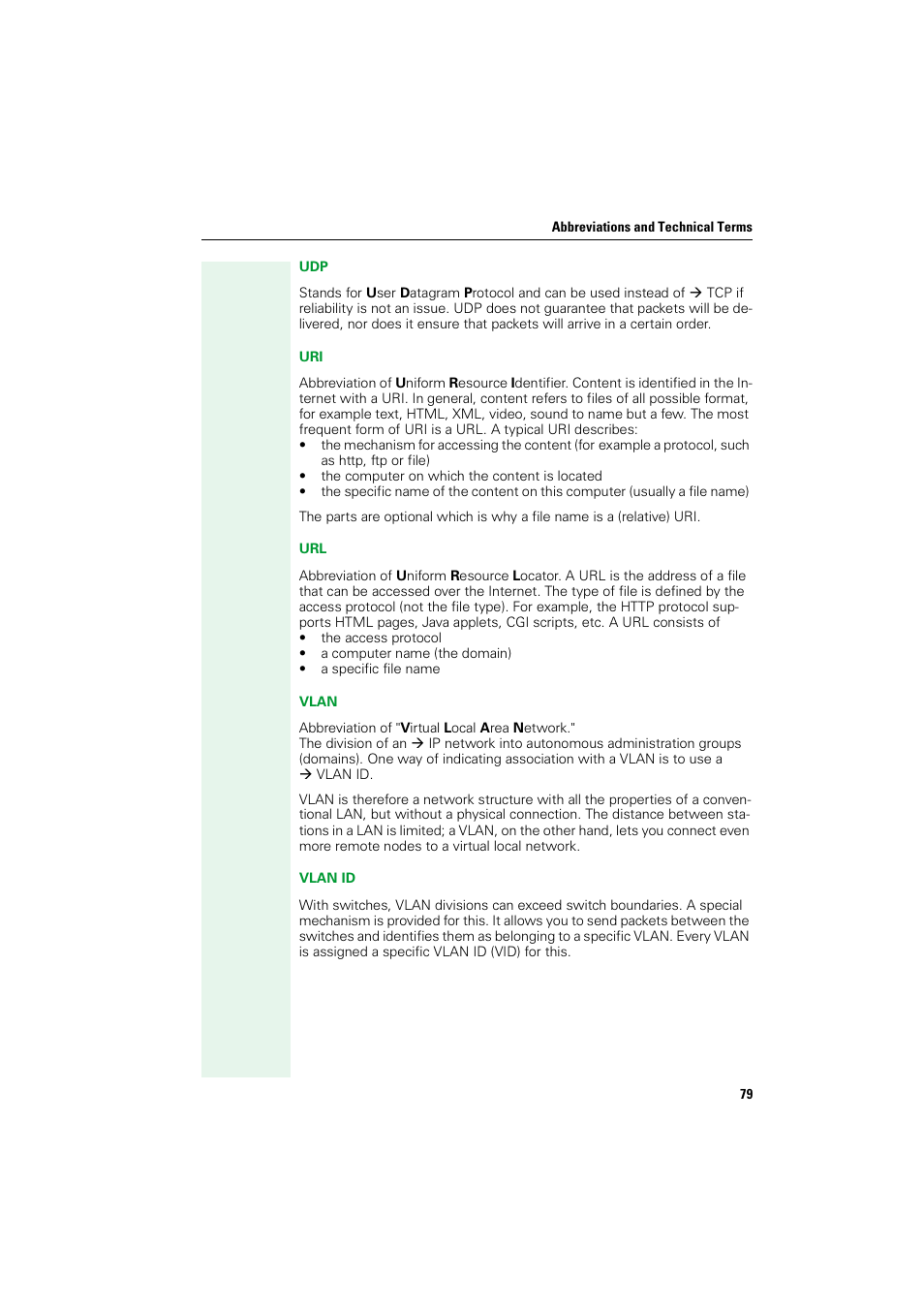 Æ vlan id), Æ udp, Æ vlan w | G æ vlans, Æ vlans | Siemens HIPATH V1.2.33 User Manual | Page 79 / 92