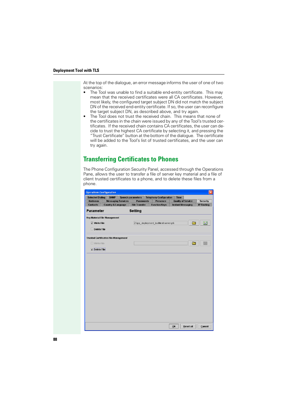 Transferring certificates to phones | Siemens HIPATH V1.2.33 User Manual | Page 88 / 92