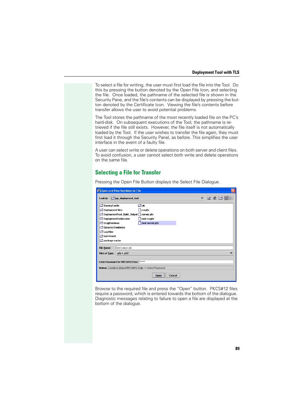 Selecting a file for transfer | Siemens HIPATH V1.2.33 User Manual | Page 89 / 92