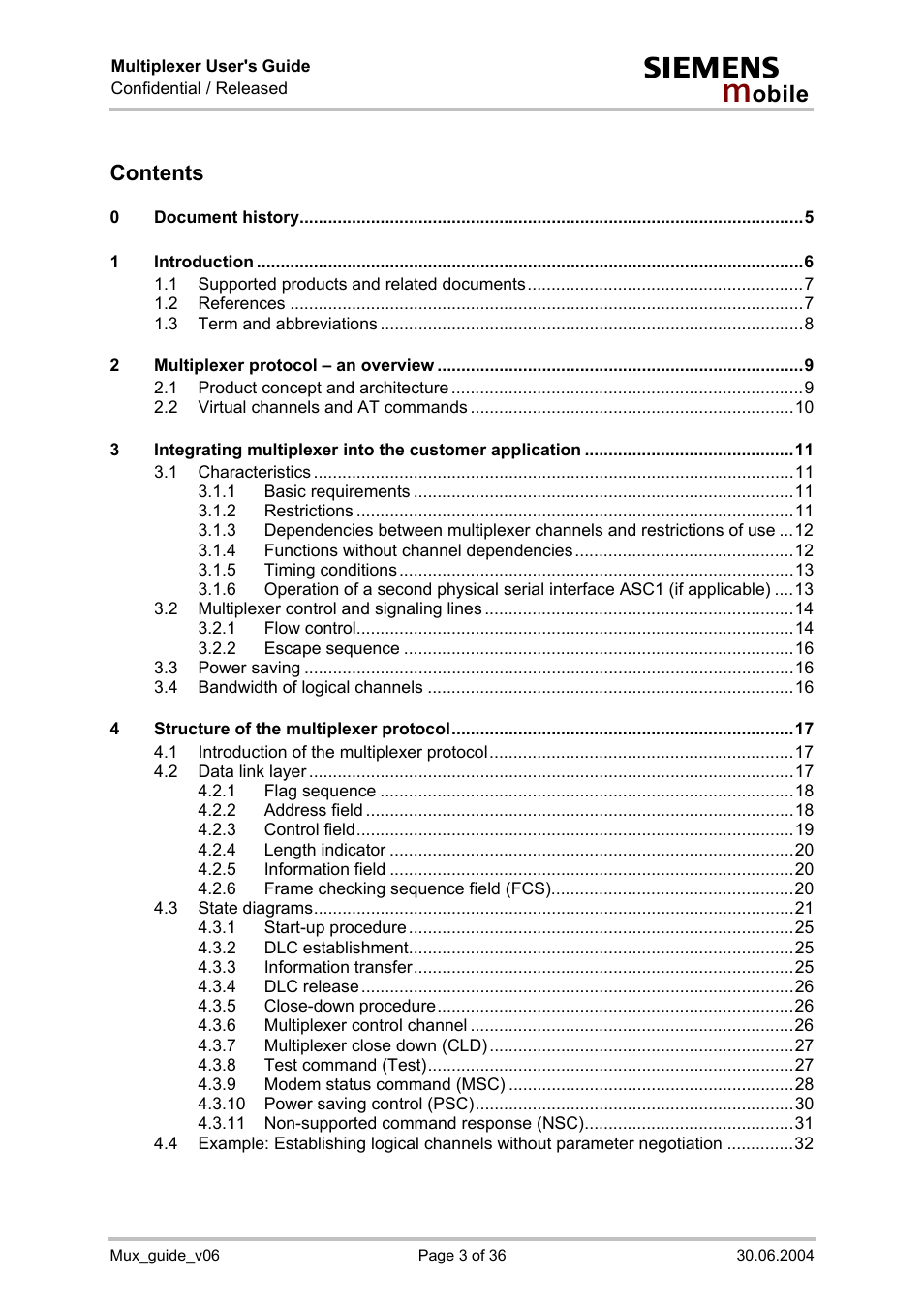 Siemens Mux_guide_v06 User Manual | Page 3 / 36