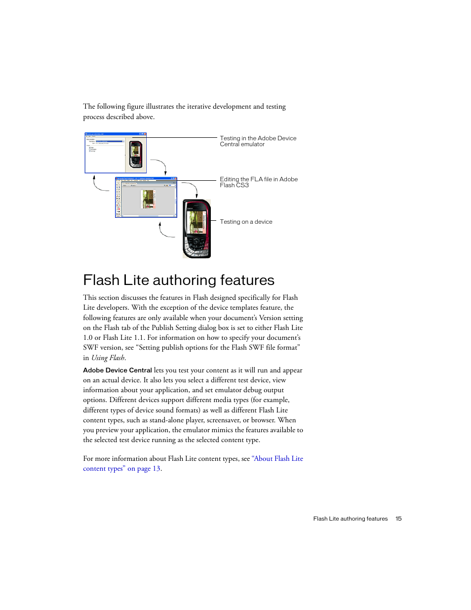 Flash lite authoring features | Siemens sony User Manual | Page 15 / 38