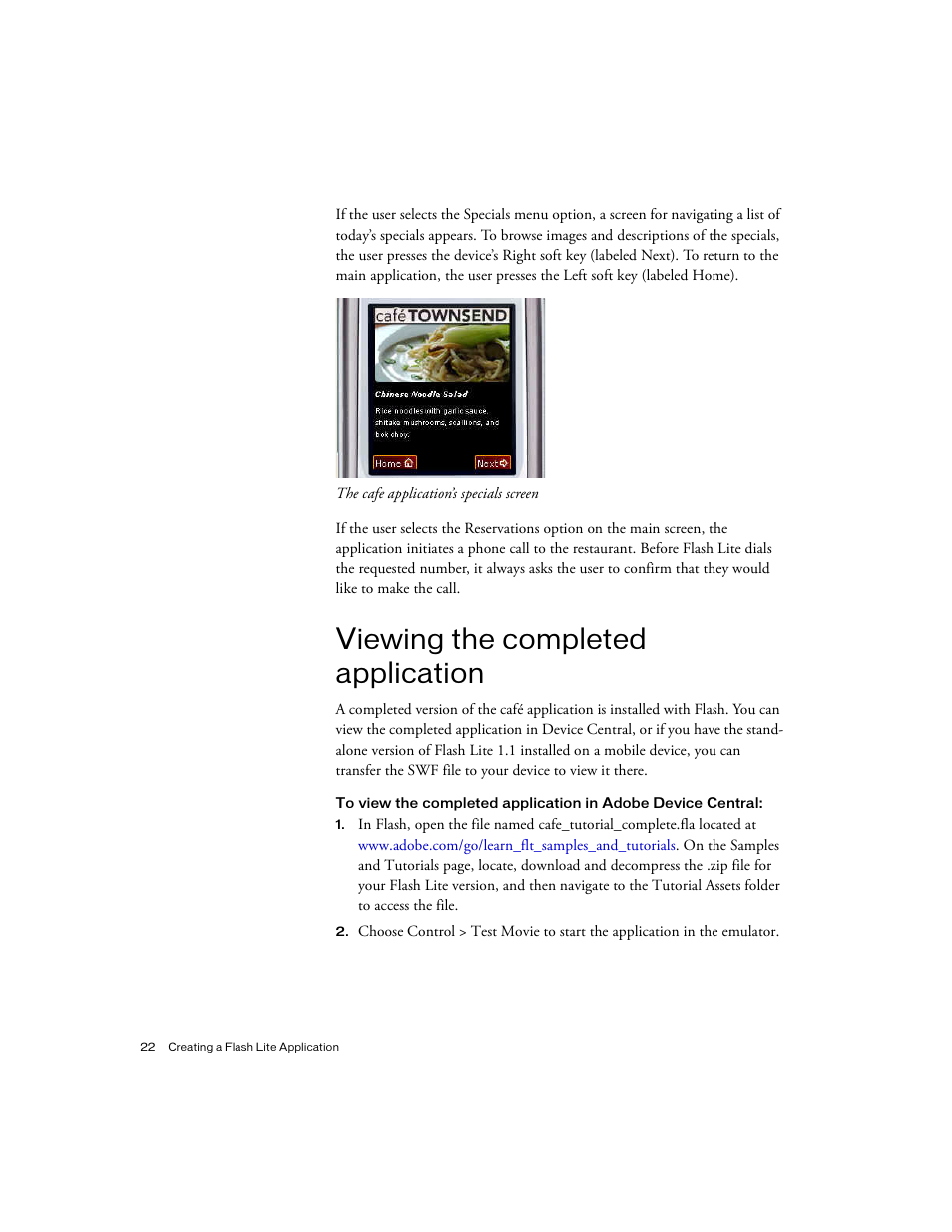 Viewing the completed application | Siemens sony User Manual | Page 22 / 38