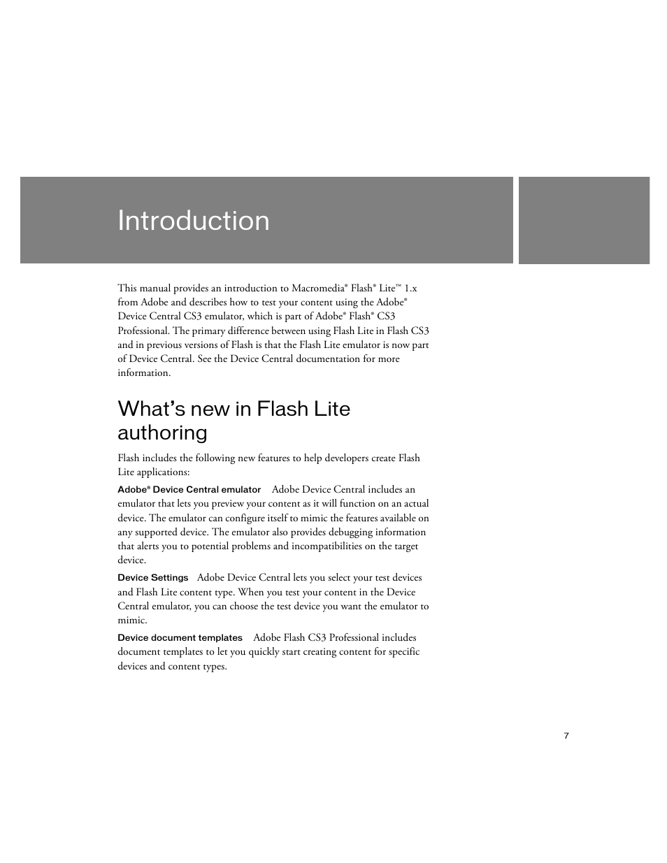 Introduction, What’s new in flash lite authoring | Siemens sony User Manual | Page 7 / 38