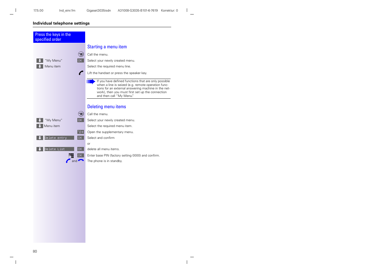 Siemens 3035isdn User Manual | Page 46 / 94