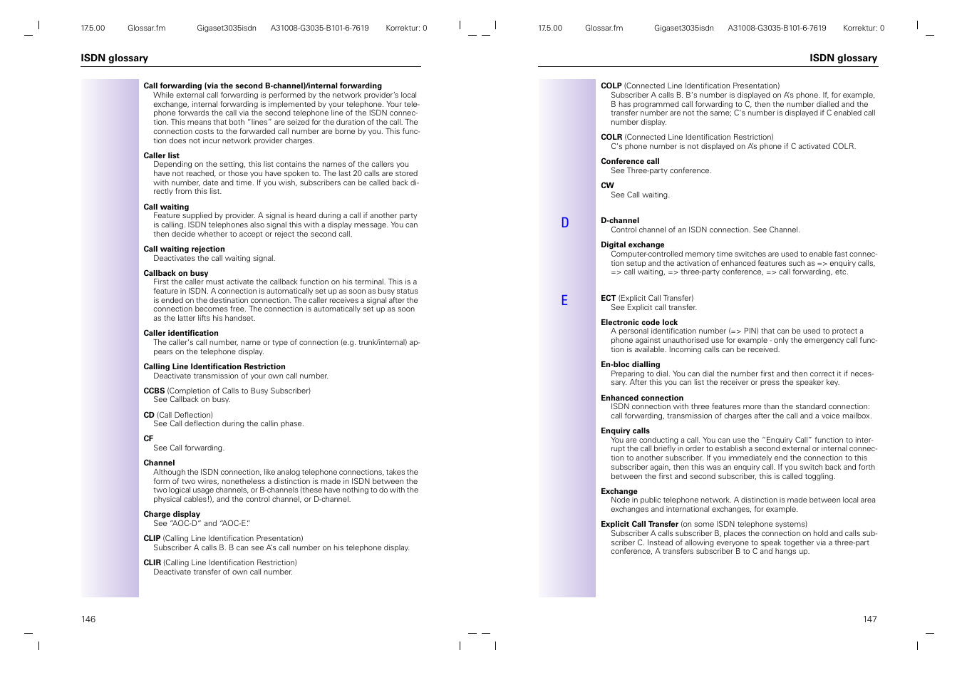 Siemens 3035isdn User Manual | Page 84 / 94