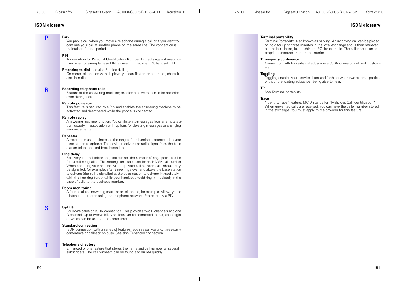 Siemens 3035isdn User Manual | Page 86 / 94