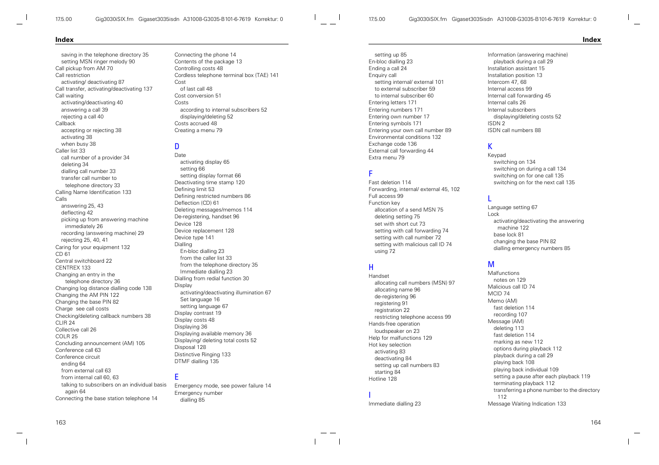 Siemens 3035isdn User Manual | Page 89 / 94