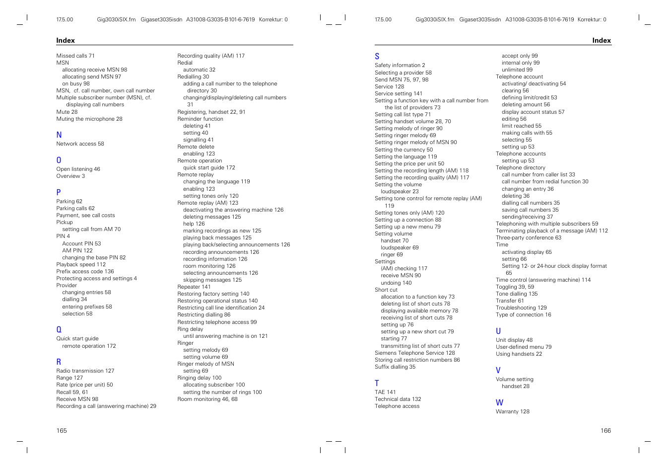 Siemens 3035isdn User Manual | Page 90 / 94