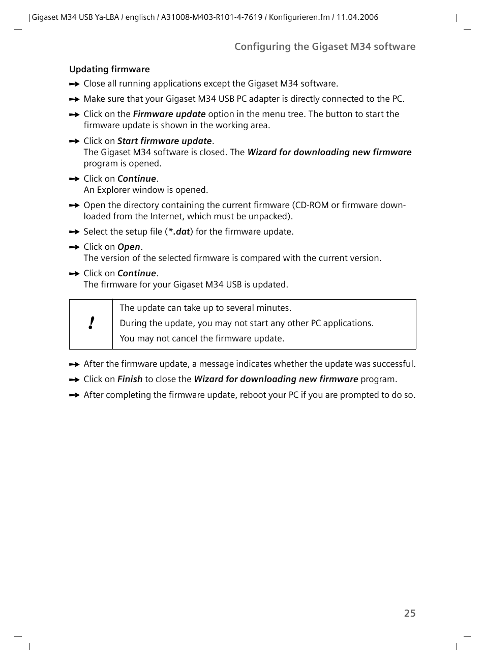 Siemens M34 User Manual | Page 25 / 41