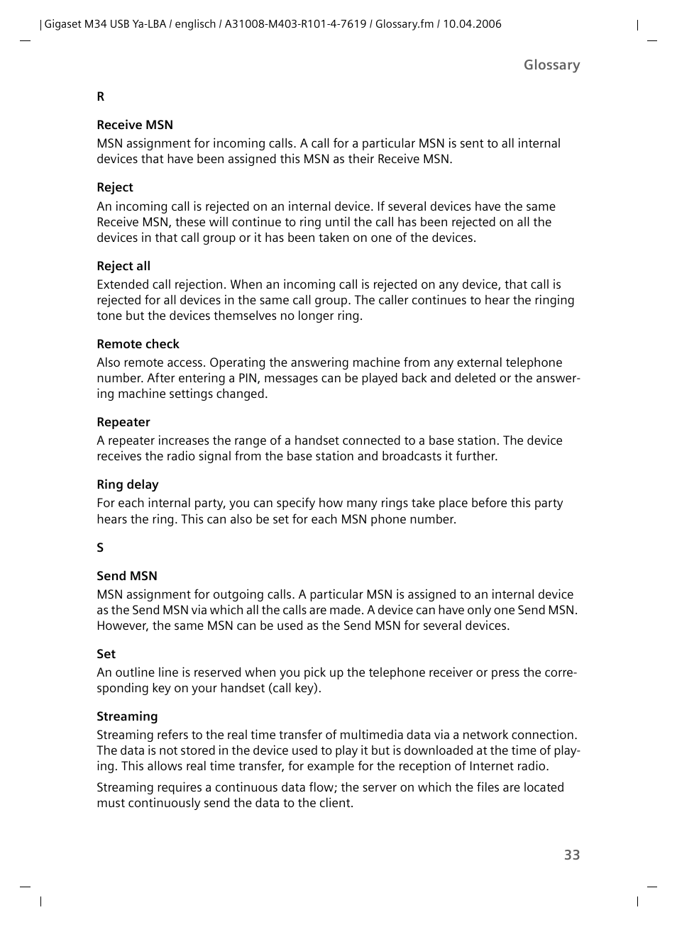 Siemens M34 User Manual | Page 33 / 41