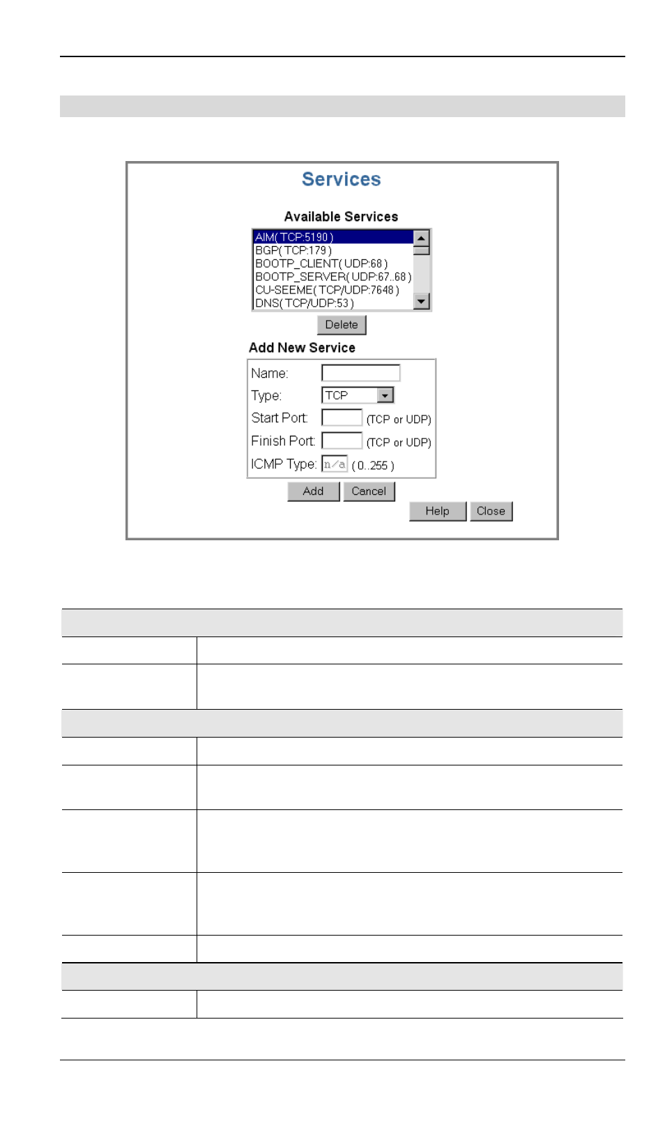 Services screen | Siemens SpeedStream SS2524 User Manual | Page 71 / 90