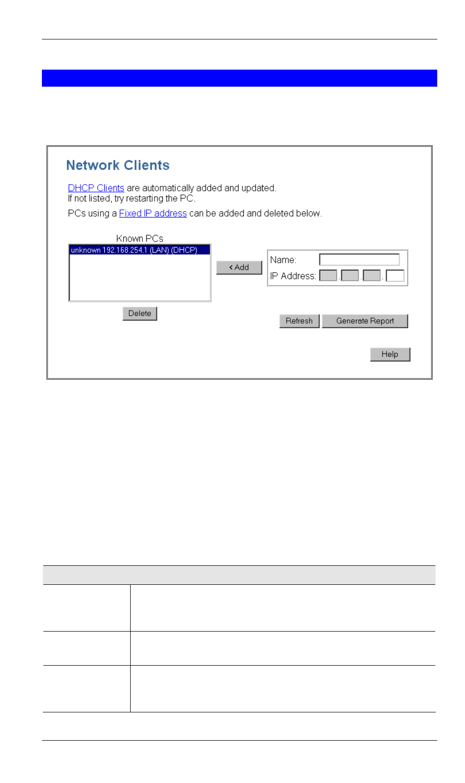 Network clients screen | Siemens SpeedStream SS2524 User Manual | Page 74 / 90