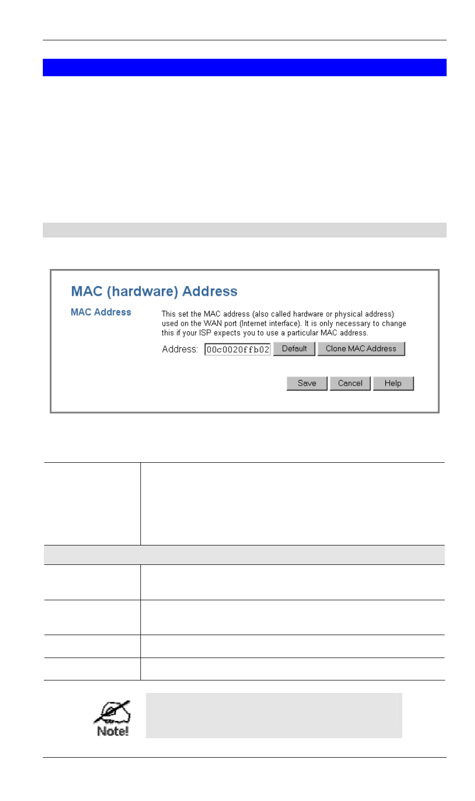 Mac address, Mac address screen | Siemens SpeedStream SS2524 User Manual | Page 78 / 90