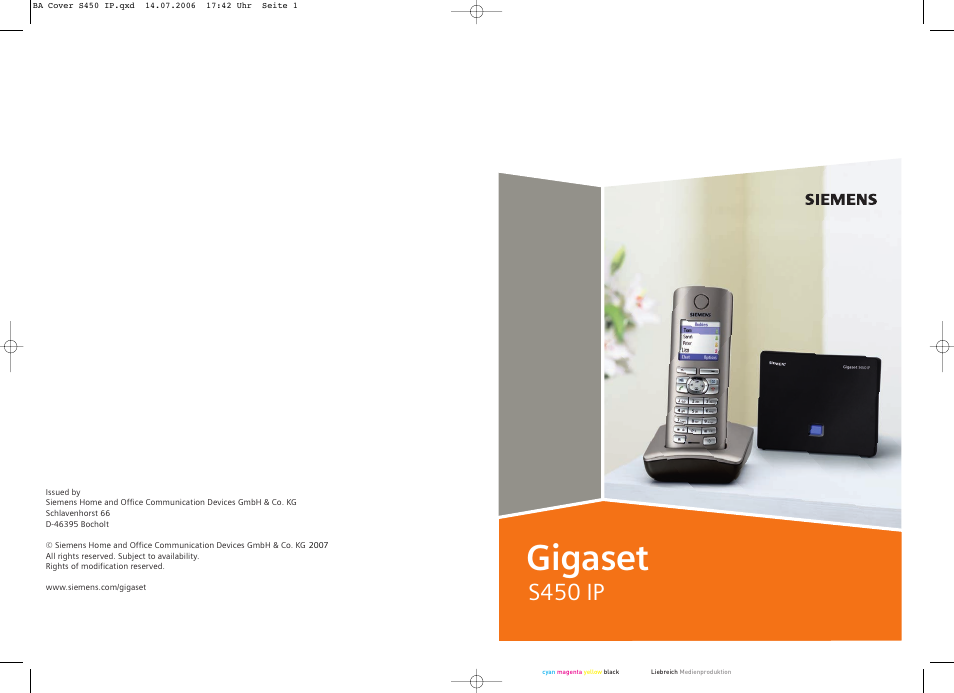 Siemens Gigaset S450 IP User Manual | 131 pages