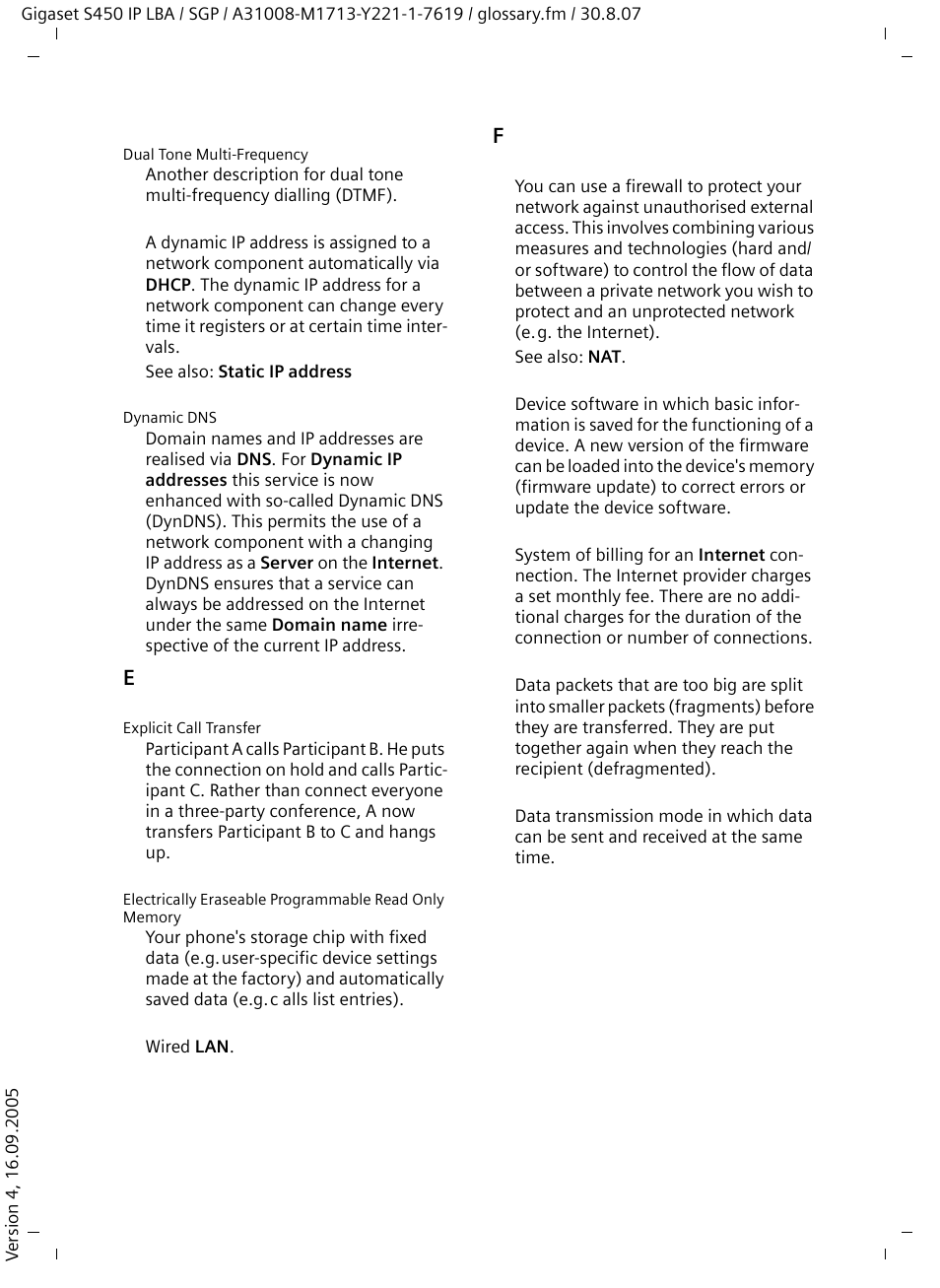 Firewall, Dyndns | Siemens Gigaset S450 IP User Manual | Page 114 / 131