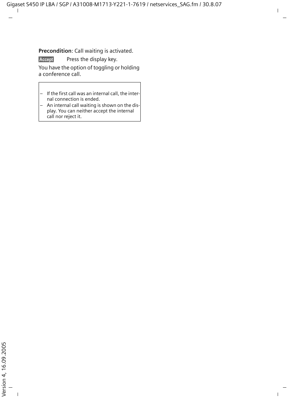 Siemens Gigaset S450 IP User Manual | Page 30 / 131