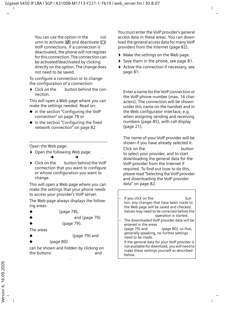 Configuring the voip connection | Siemens Gigaset S450 IP User Manual | Page 79 / 131