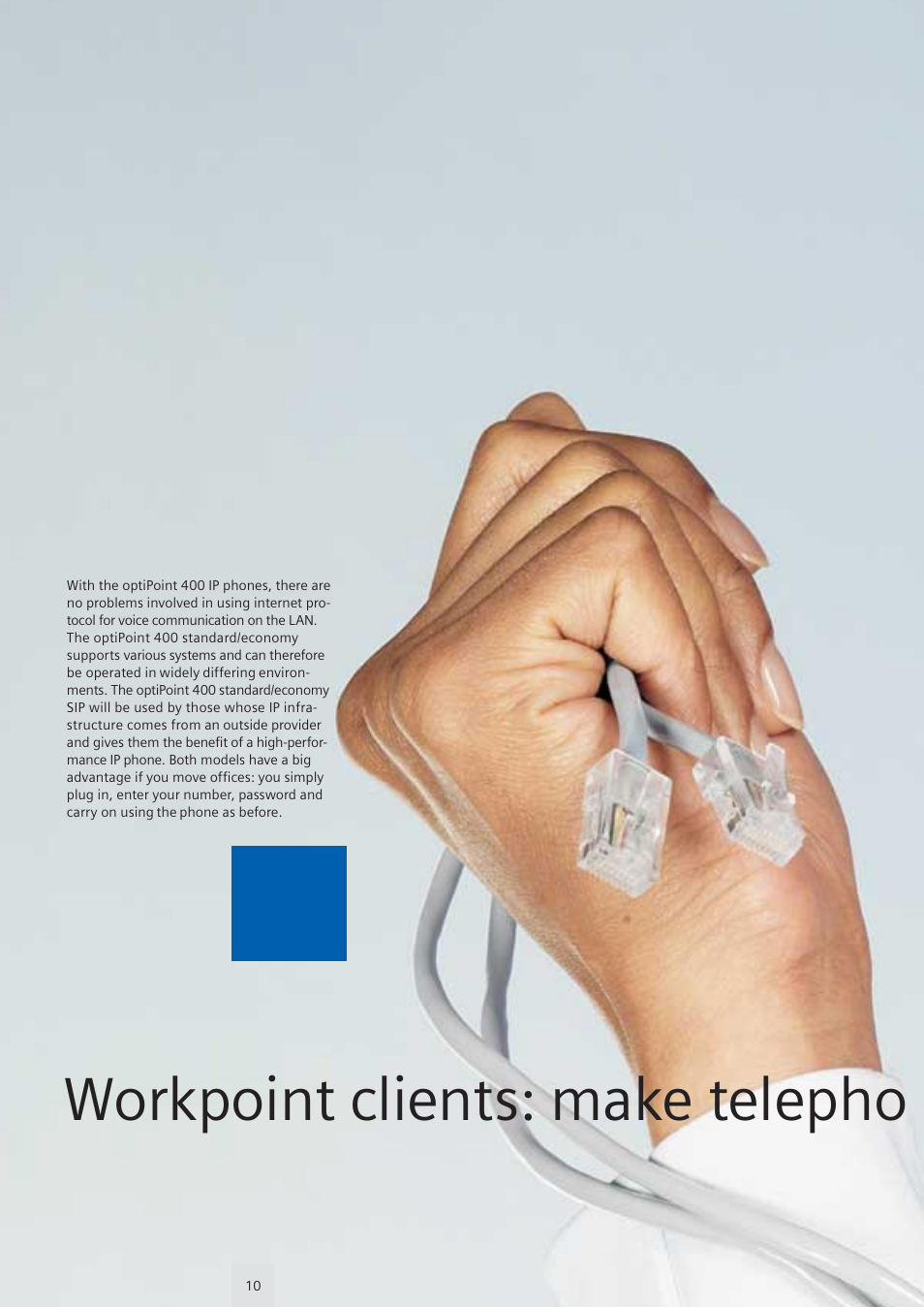 Workpoint clients: make telepho | Siemens optiPoint family User Manual | Page 10 / 39