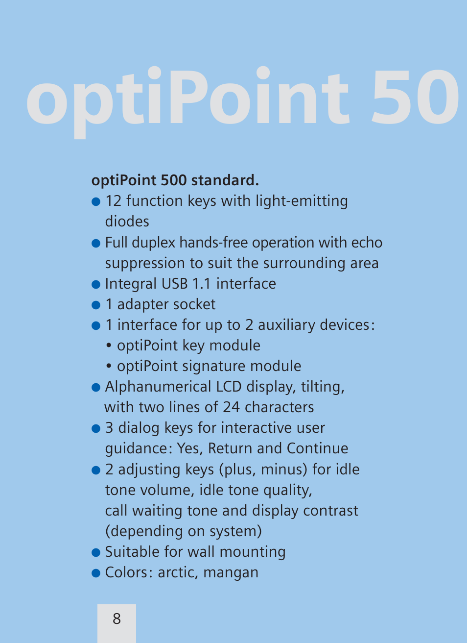 Optipoint 50 | Siemens optiPoint family User Manual | Page 28 / 39