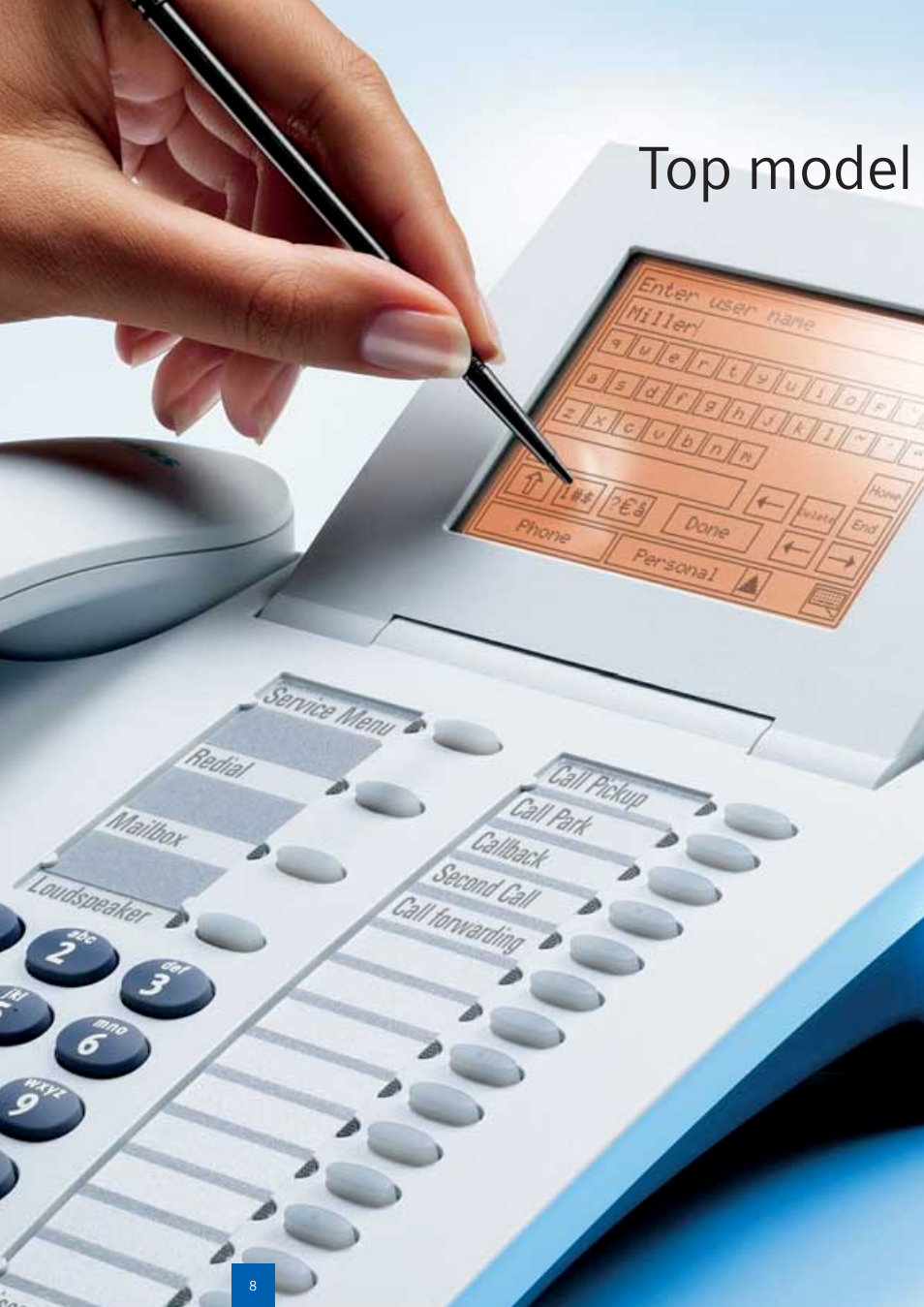 Top model | Siemens optiPoint family User Manual | Page 8 / 39
