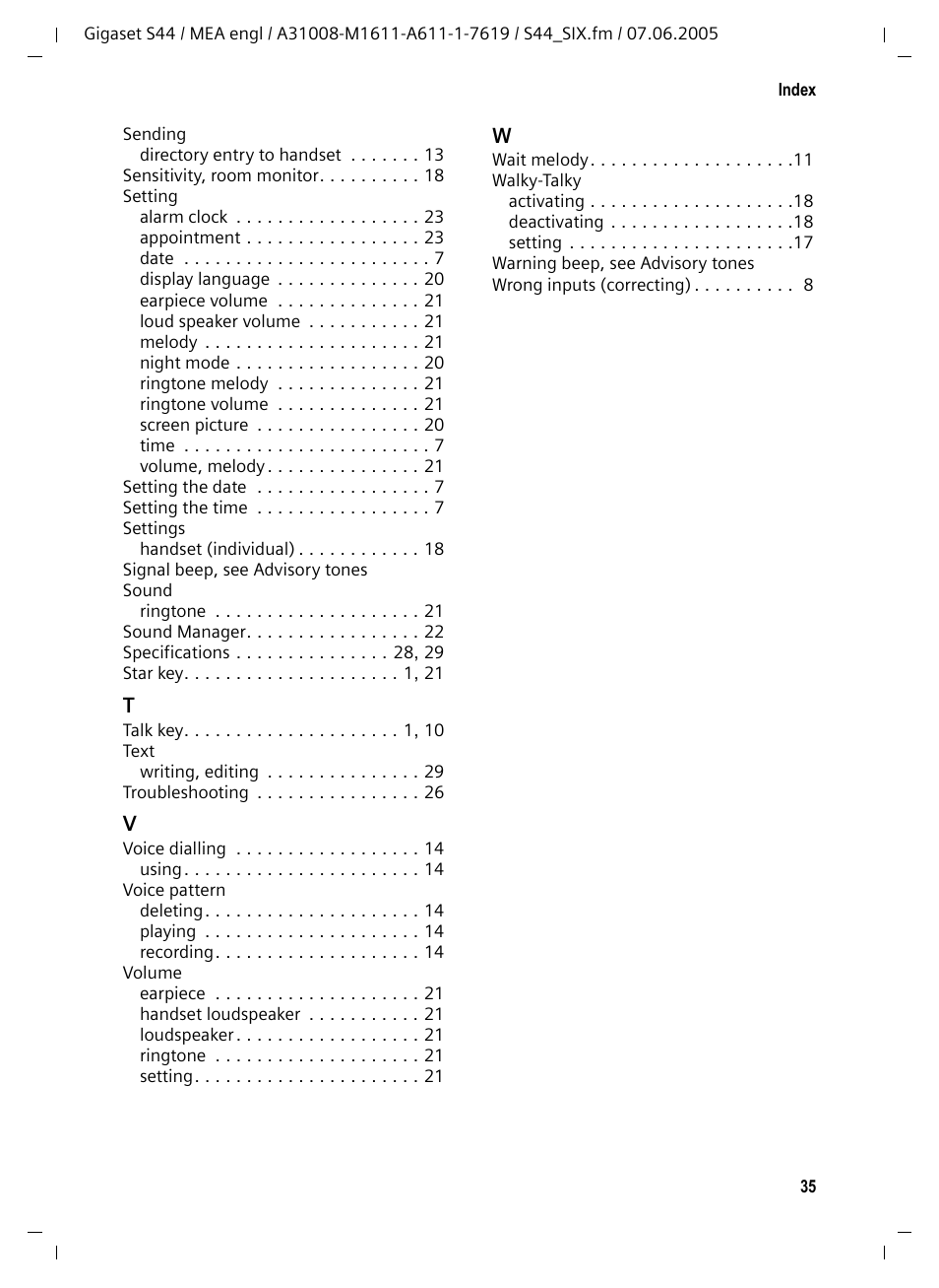 Siemens GigasetS44 User Manual | Page 36 / 36