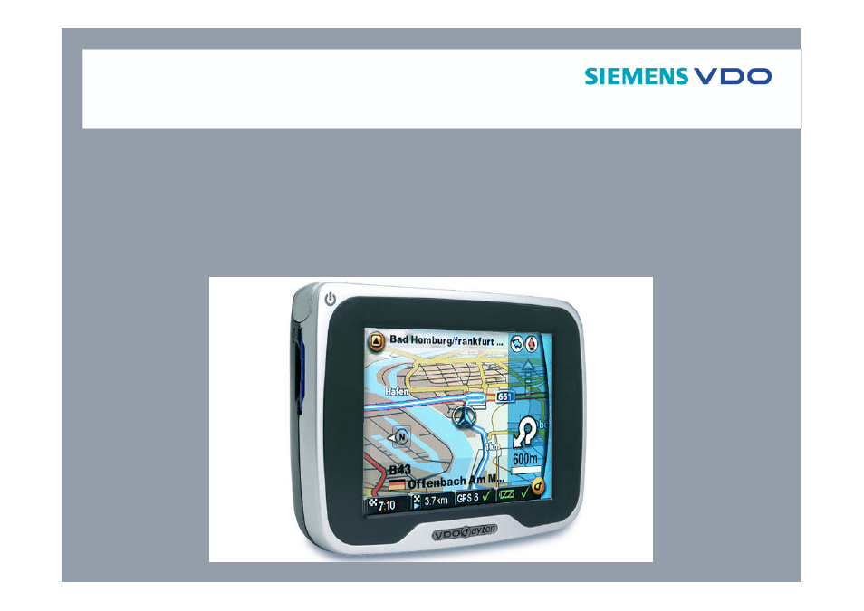 Siemens BENCHMARK PORTABLE NAVIGATION PN 2050 User Manual | 27 pages